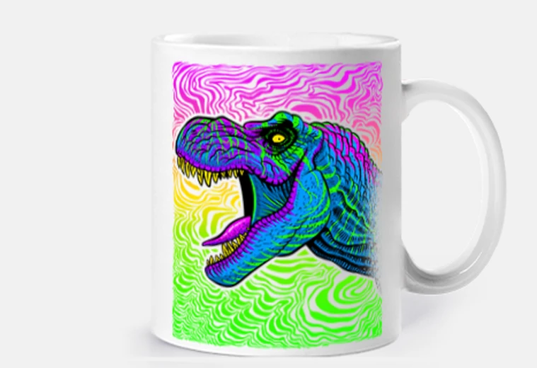 Cup psychedelic t-rex