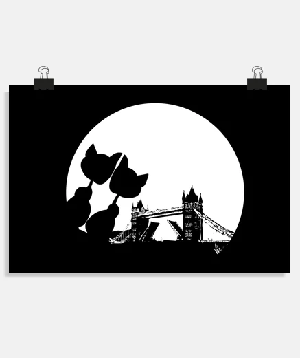 Póster Puente De la Torre Moon Love- blan