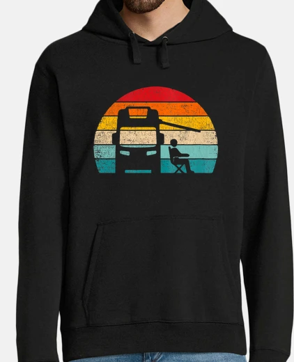 Sudadera Puesta De Sol Autocaravana Camper Van Caravana Camping Vintage