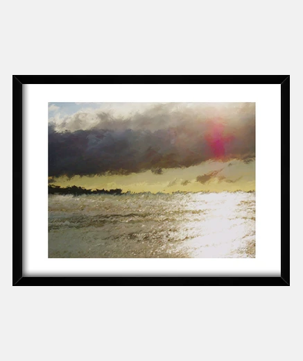 Cuadro Puesta de sol marina - Abstraccion figurativa