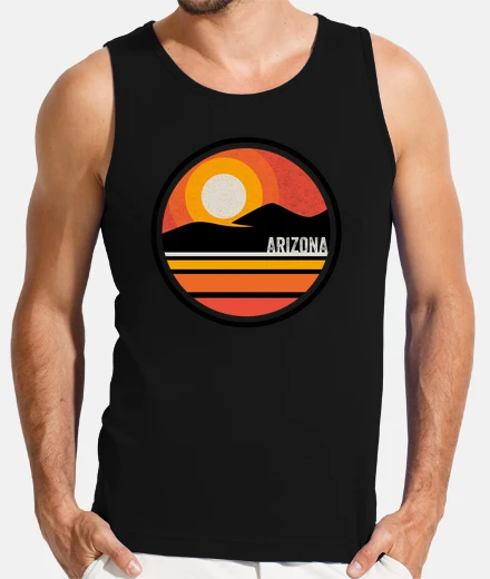 Camiseta puesta de sol retro del estado de arizo