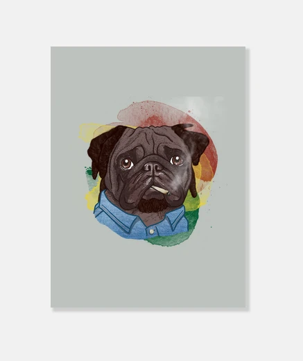 Lienzo Pug Marley
