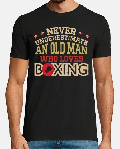 T-shirt pugile vecchio degli amanti della boxe vintage retrò