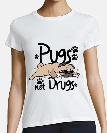 Playera pugs no drogas