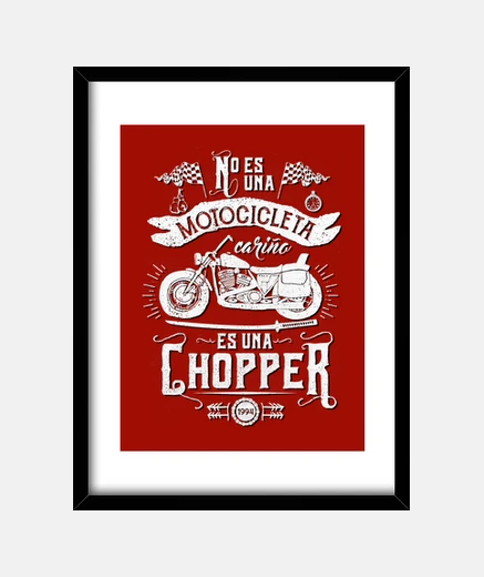 Cuadro Pulp Fiction Chopper Blanco