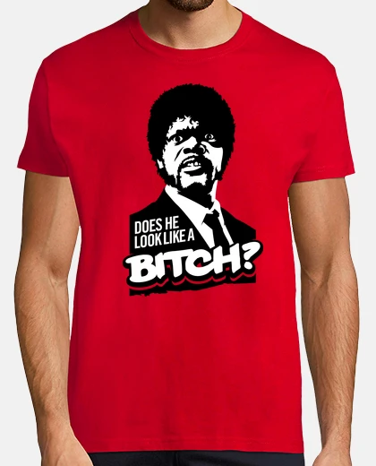 Playera Pulp Fiction: Does He Look Like a Bitch?