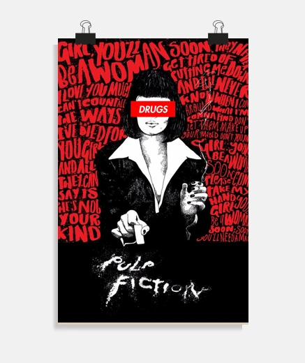 Póster Pulp Fiction Drugs