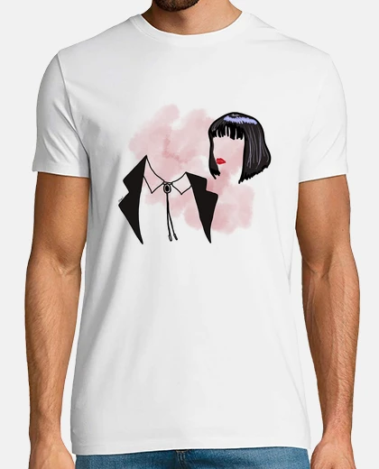 Tee-shirt pulp fiction pour fond clair