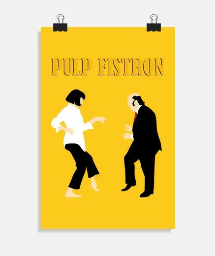 Póster Pulp Fistron Texto (20 x 30 cm)