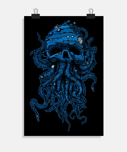 Poster pulp o testa blu