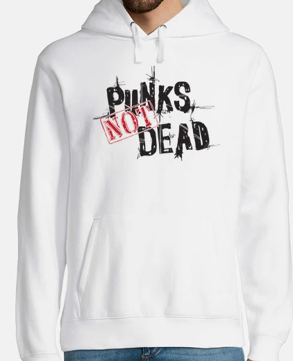 Sudadera Punks not dead (sobre claro)