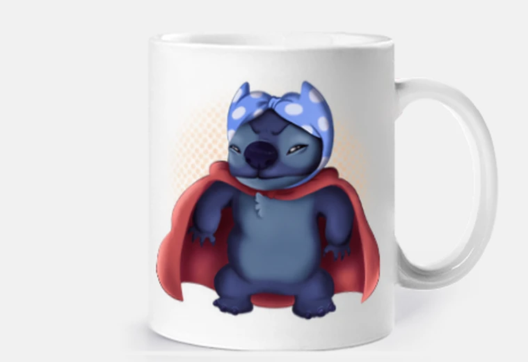 Tazza punto coppa batman - disney - lilo e stitch