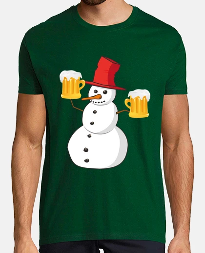 T-shirt pupazzo vita con la birra