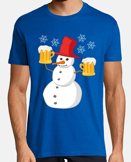 T-shirt pupazzo vita con la birra
