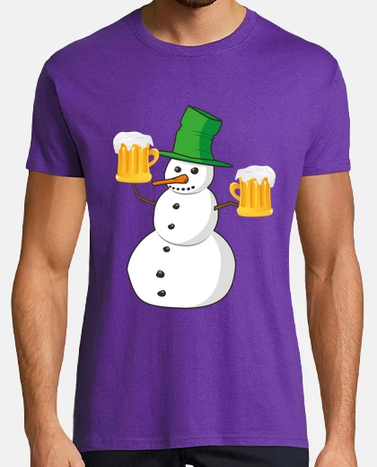 T-shirt pupazzo vita con la birra