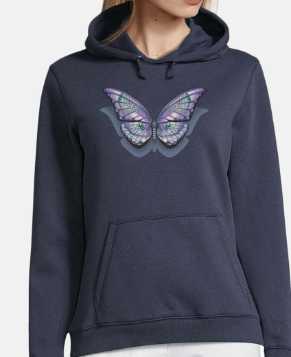 Hoodie purple butterfly