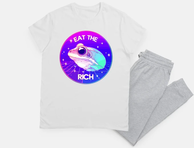 Pyjama Purple Psychedelic Eat the Rich Frog