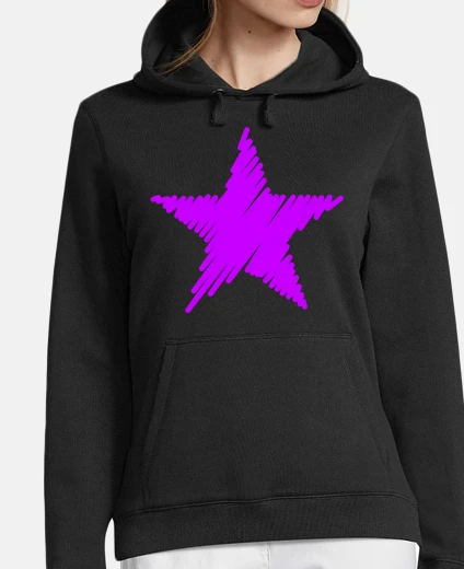 Hoodie purple star strokes