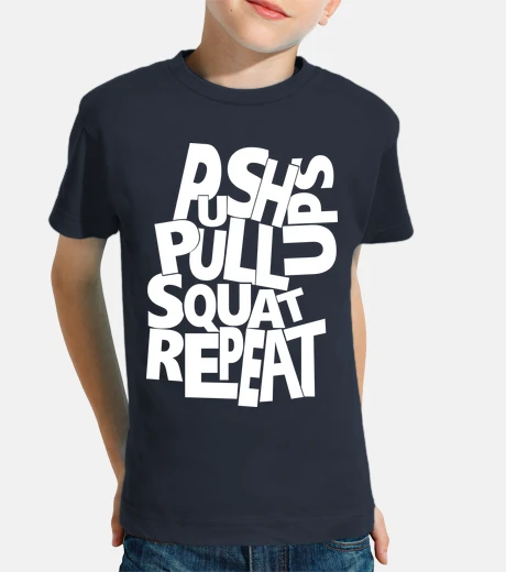 Kids push pull squat repeat. sport gift