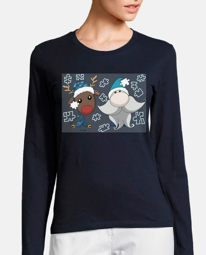 Playera Puzzle de navidad