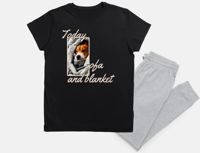 Pyjama pyjama - canapé and couverture pour chien