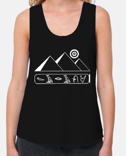 Tee-shirt Pyramide et pharaon blanc