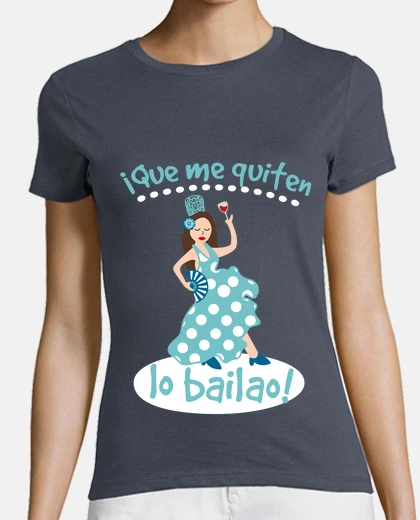 Playera Que me quiten lo bailao celeste