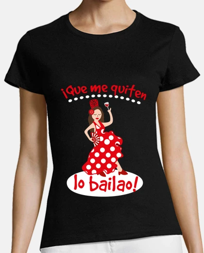 Playera Que me quiten lo bailao rojo