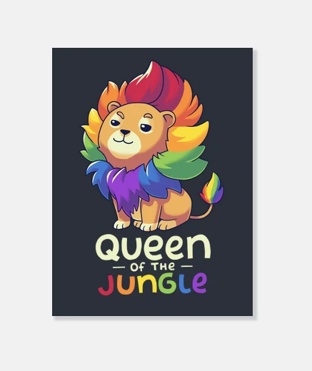 Wall queen of the jungle lgbt pride