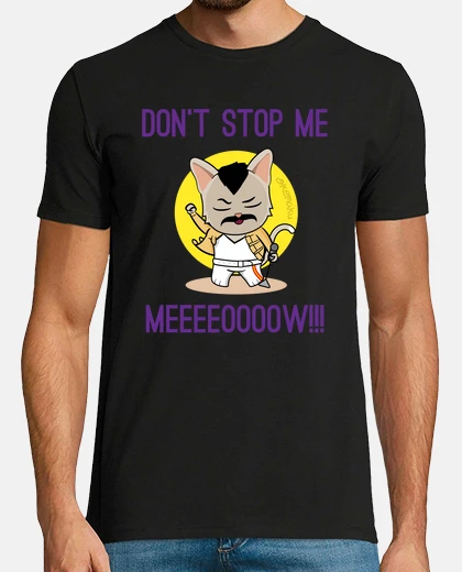 Tee-shirt Queen parodie chat. Bohemian Rhapsody