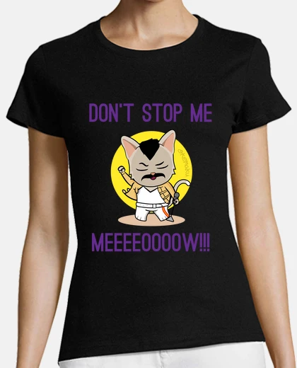 Tee-shirt Queen parodie chat. Bohemian Rhapsody