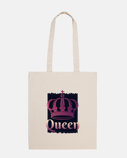 queen crown tote bag