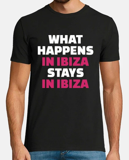 T-shirt quello che succede a Ibiza rimane a Ibi