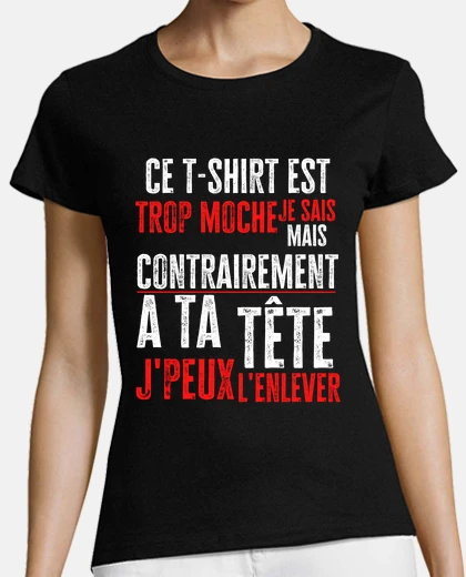 T-shirt questa maglietta è con ma contraria