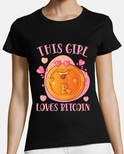 T-shirt questa ragazza ama i bitcoin