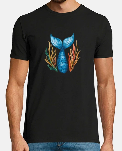 Tee-shirt queue sirene algue rouge