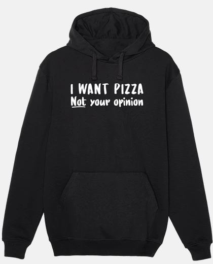 Sudadera quiero pizza