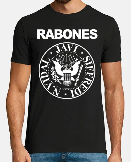 Camiseta RABONES - Ramones - JAVI - Pide tu personalización en educamisetas-arroba-icloud.com