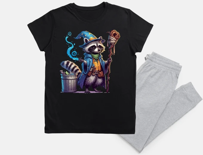 Pyjama Raccoon Trash Wizard