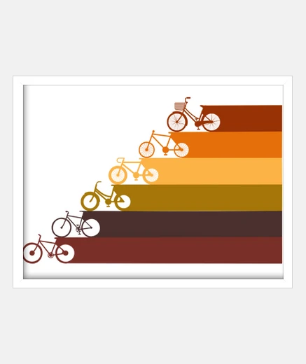 Framed race colors bikes