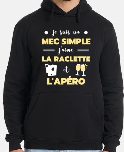 Felpa raclette apero humor raclette uomo