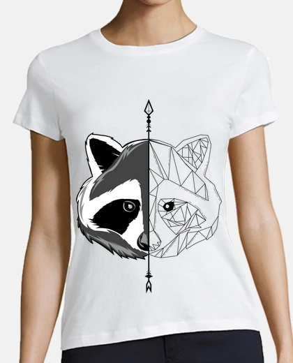 Playera racoon minimalist
