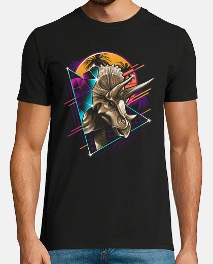 T-shirt rad triceratops camicia da uomo