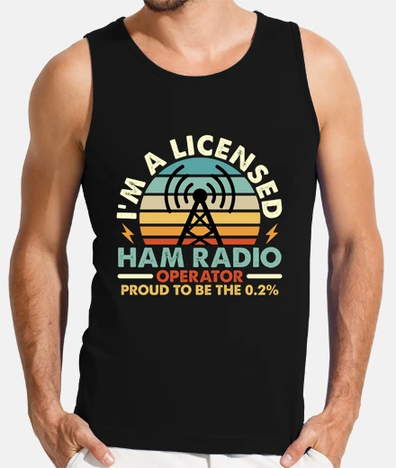 T-shirt radioamatore sono un radioamatore retrò
