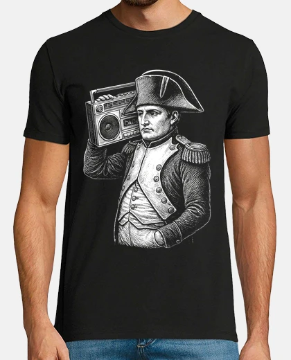 Tee-shirt radiocassette boombox Napoléon rétro
