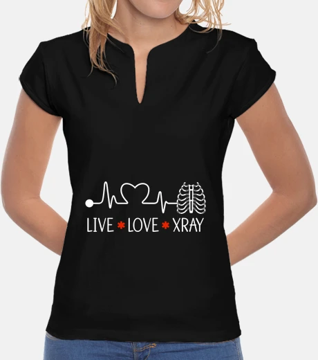 T-shirt radiologia live love radiologo a raggi 