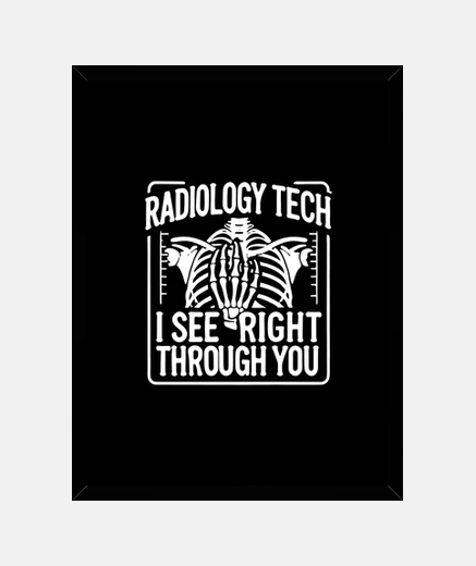 Framed Radiology Tech X Ray Skeleton Humor