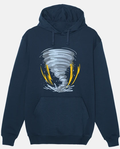 Sudadera ráfaga de tornado en el dibujo de cómics de remolino