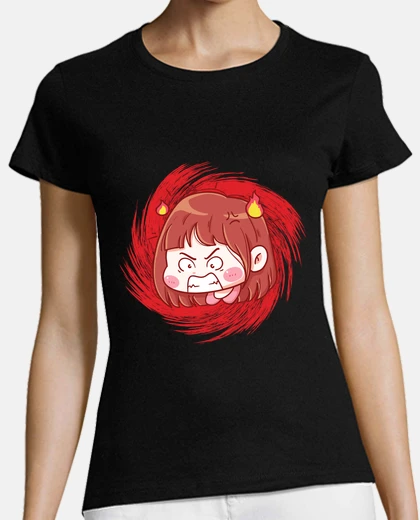 T-shirt ragazza arrabbiata