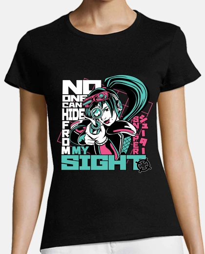 T-shirt ragazza cecchino anime